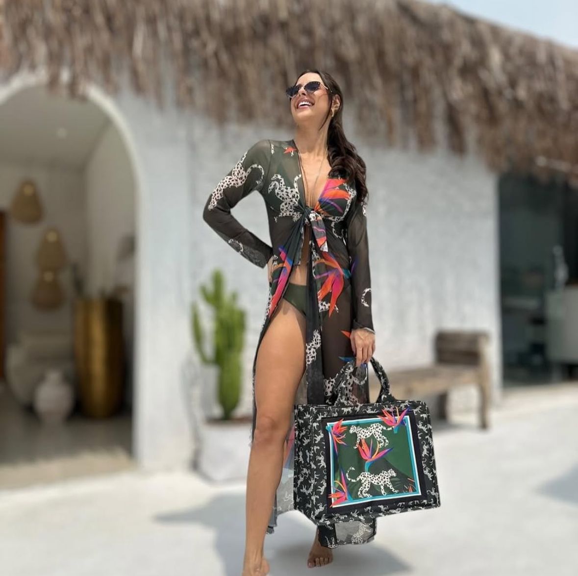 BLopard Flor kimono