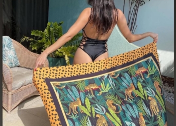 Jungle Walk Leopard & Foliage Pareo